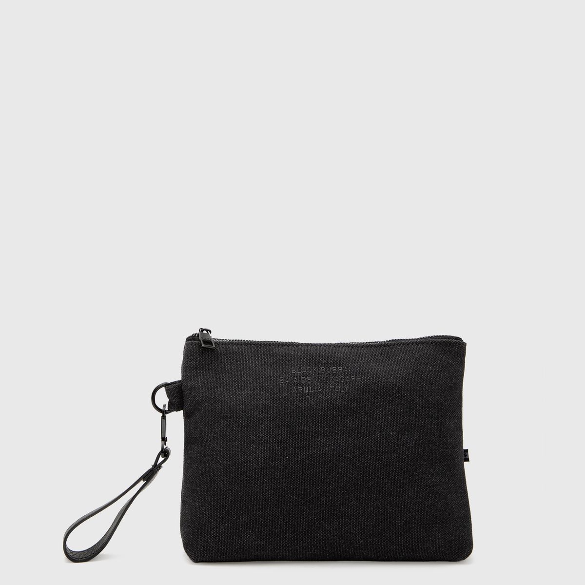BLACK - Cartera Clutch Canvas Grey Black Bubba