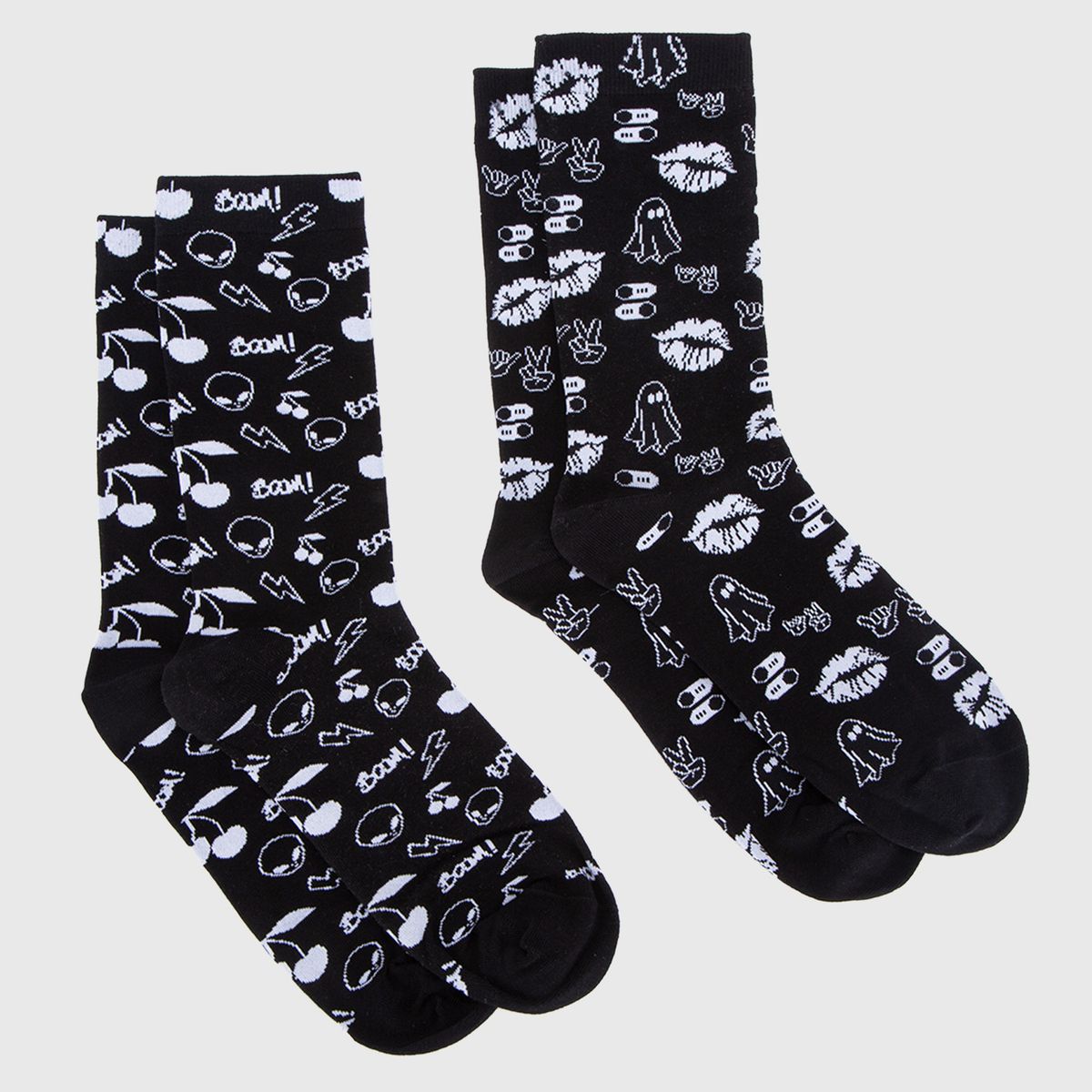 BLACK - Set Calcetin Kiss Black Bubba