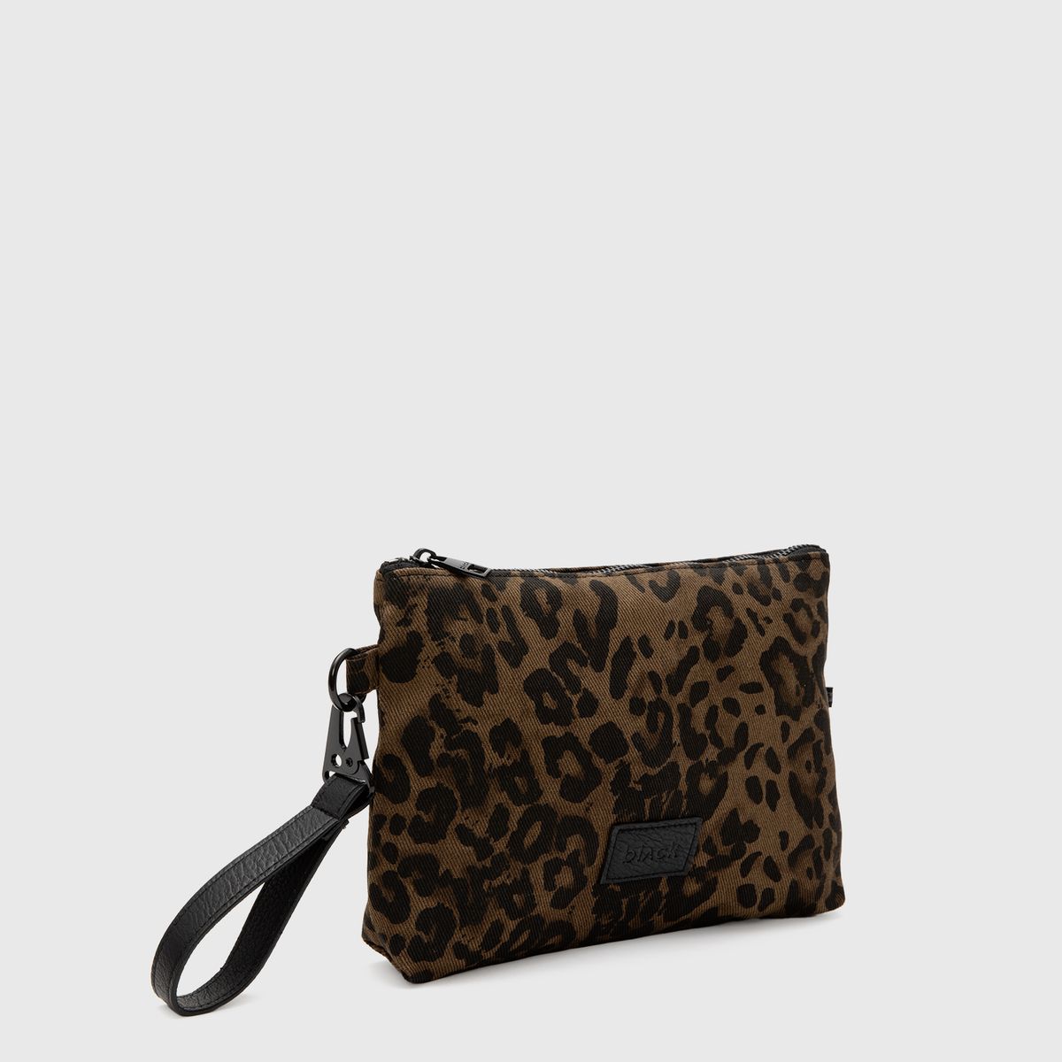 BLACK - Cartera Clutch Canvas Leo Black Bubba