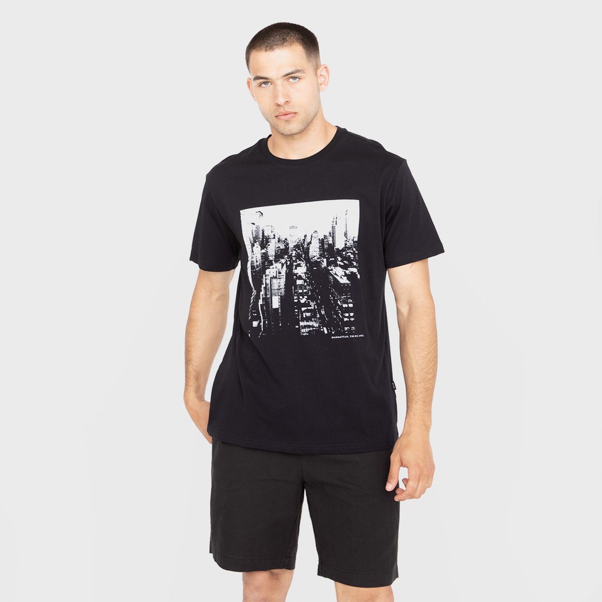 BLACK - Polera On Tour New York Black Black Bubba