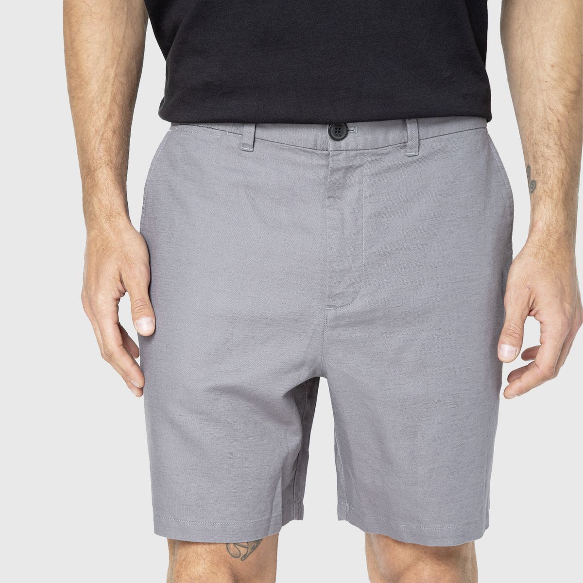 BLACK - Short Lino Grey Black Bubba