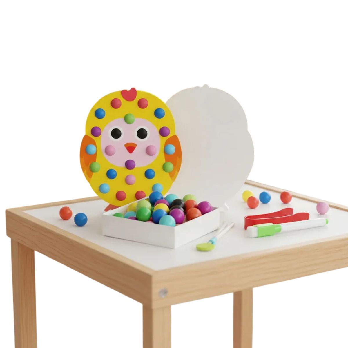 GENERICO - Juego De Motricidad Fina Con Pinzas Y Bolas Pavo