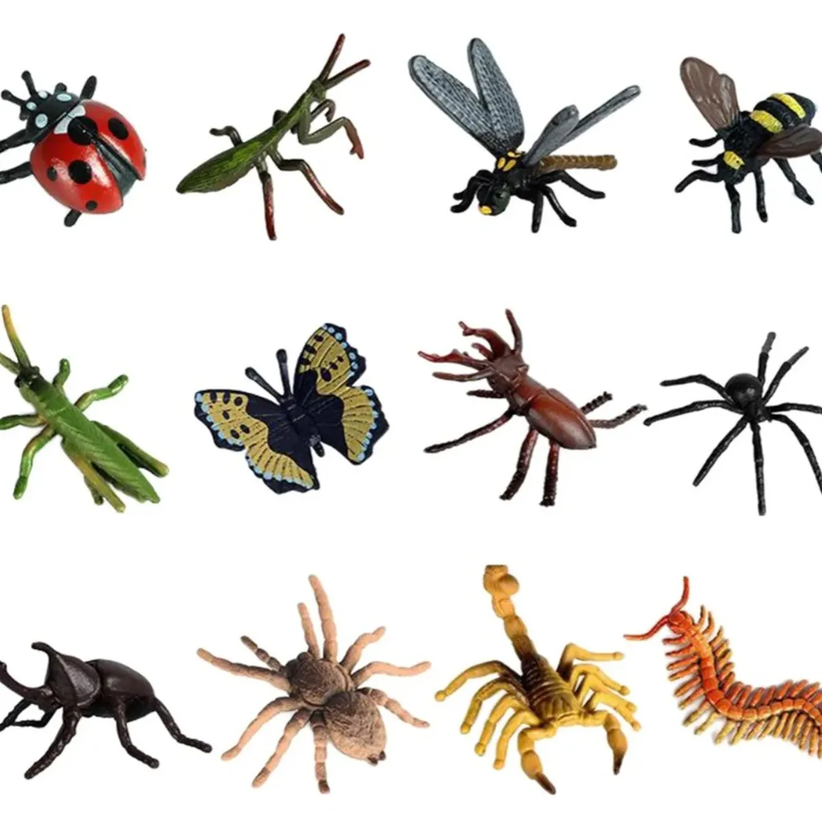 GENERICO - SET DE INSECTOS MEDIANOS 12 PIEZAS