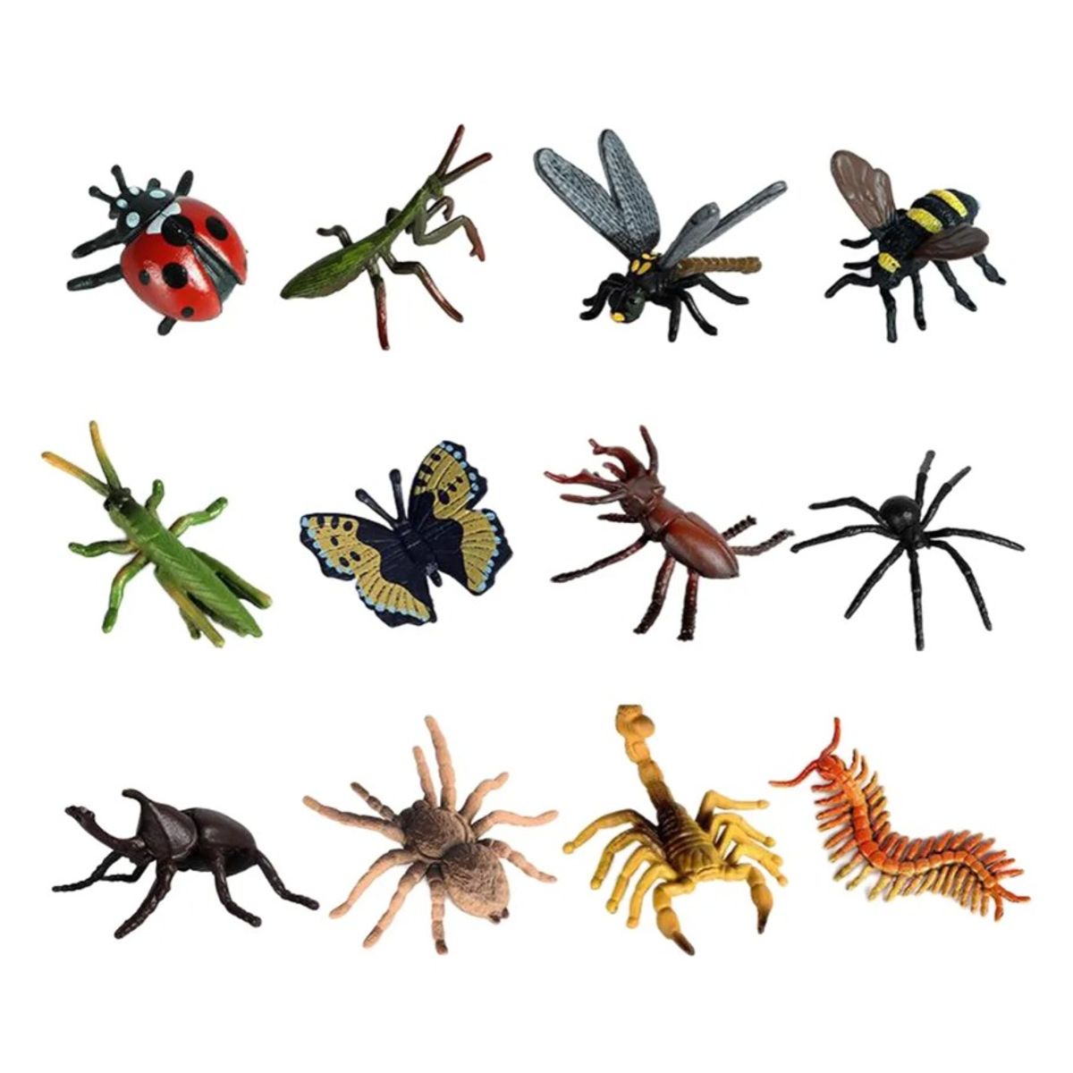 GENERICO - SET DE INSECTOS MEDIANOS 12 PIEZAS