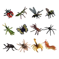 GENERICO - SET DE INSECTOS MEDIANOS 12 PIEZAS