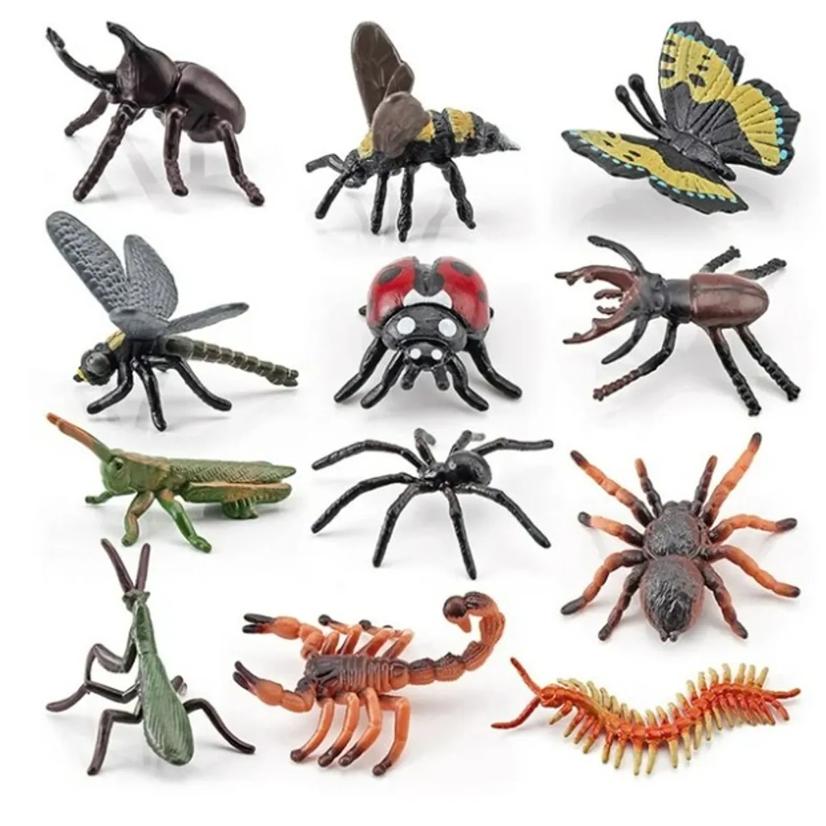 GENERICO - SET DE INSECTOS MEDIANOS 12 PIEZAS
