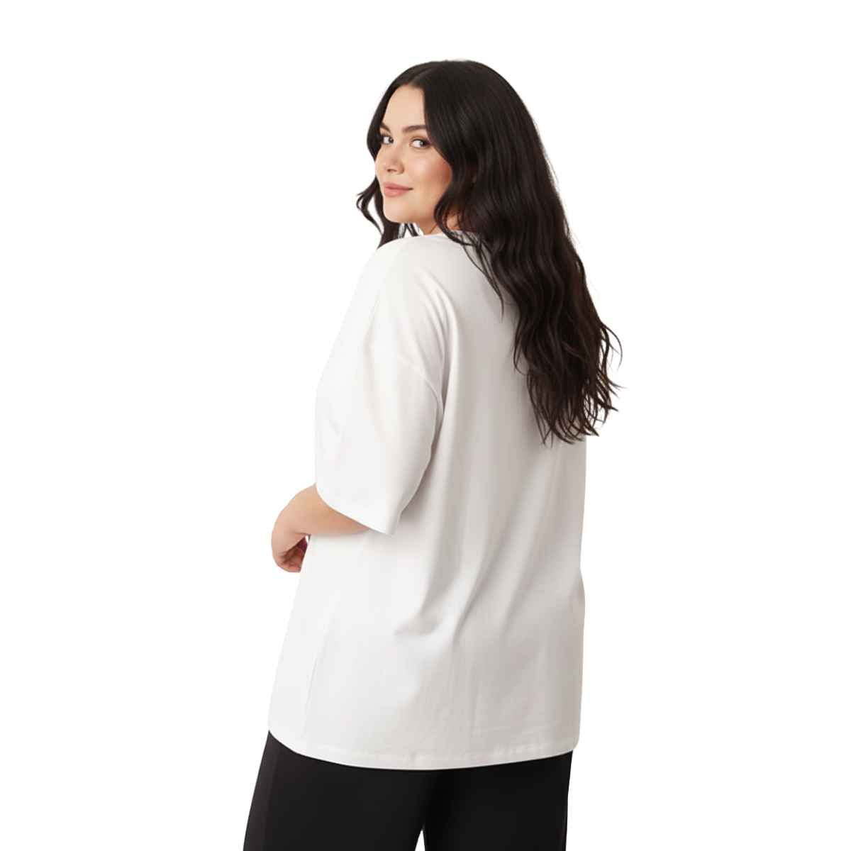TRIPLE PLAY - Polera Oversize Dama 100% Algodón Yo Perr3o sola