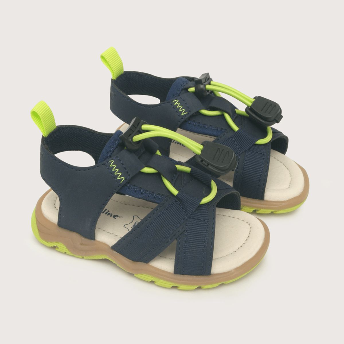OPALINE - Sandalia de niño urbana azul/amarillo