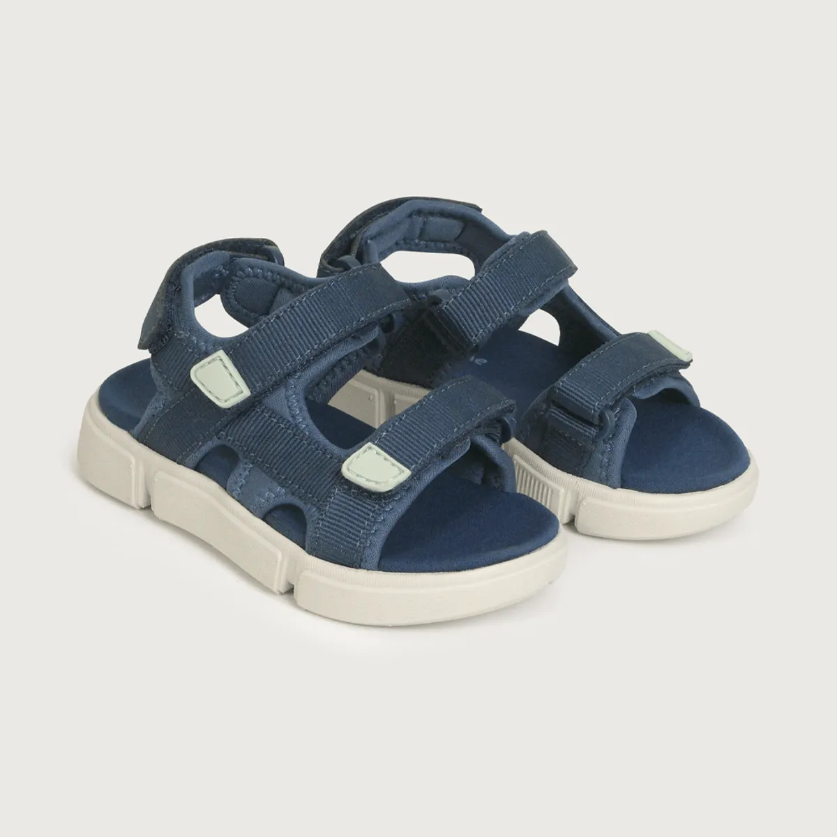 OPALINE - Sandalia de niño sport velcro doble Azul