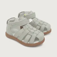 OPALINE - Sandalia de niño urb franciscana velcro Gris