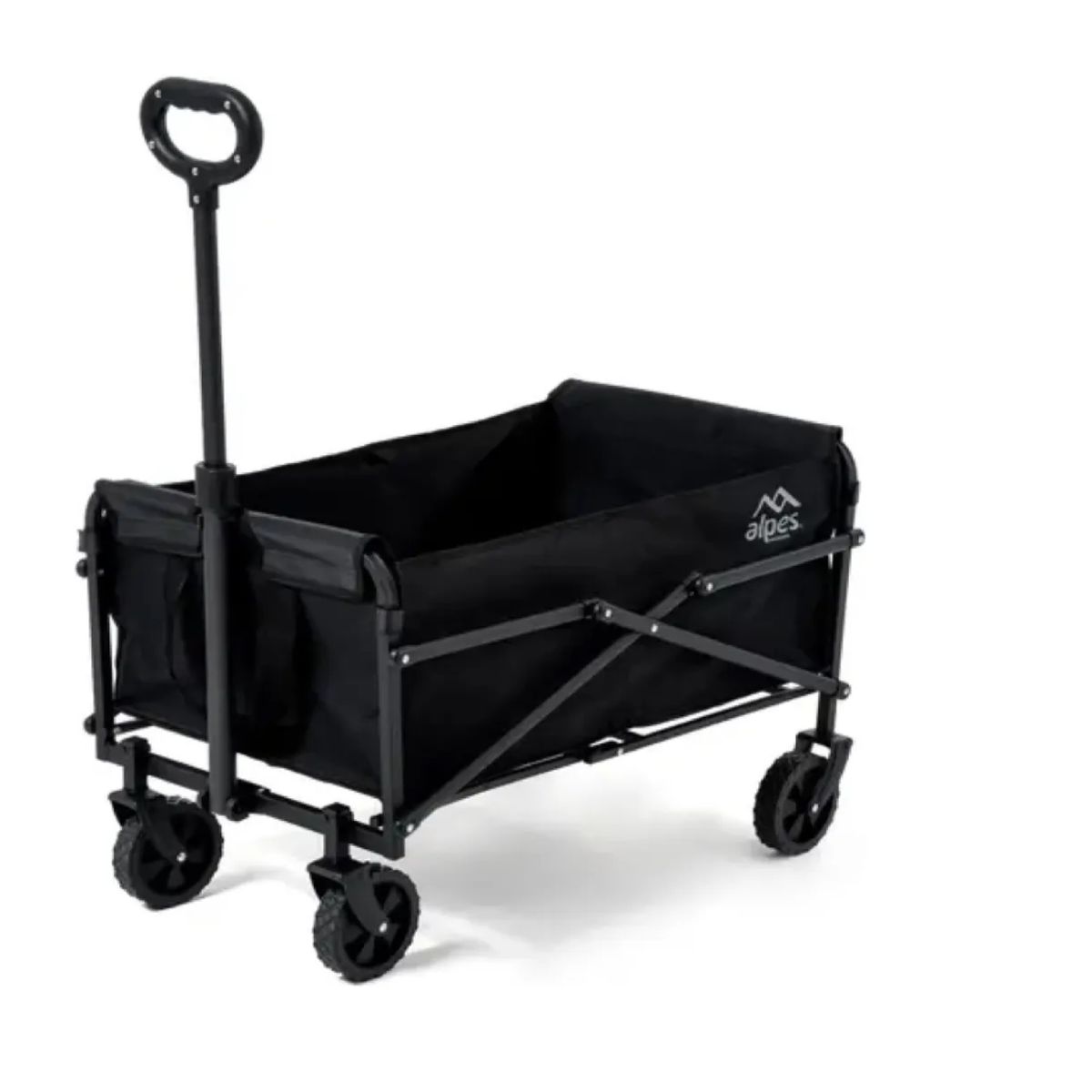 ALPES - Carro Transporte Plegable Alpes Camping Arrastre 78cm Negro