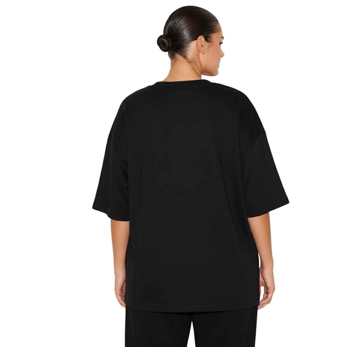 TRIPLE PLAY - Polera Oversize Dama 100% Algodón estamos bien frase