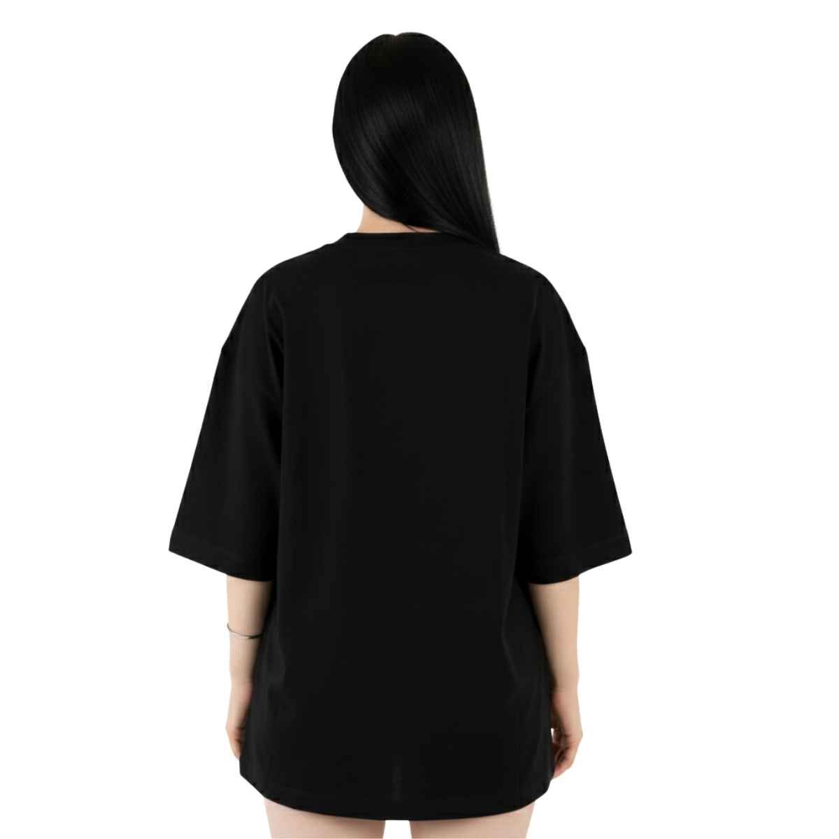 TRIPLE PLAY - Polera Oversize Dama 100% Algodón menos violenca mas perr3o frase