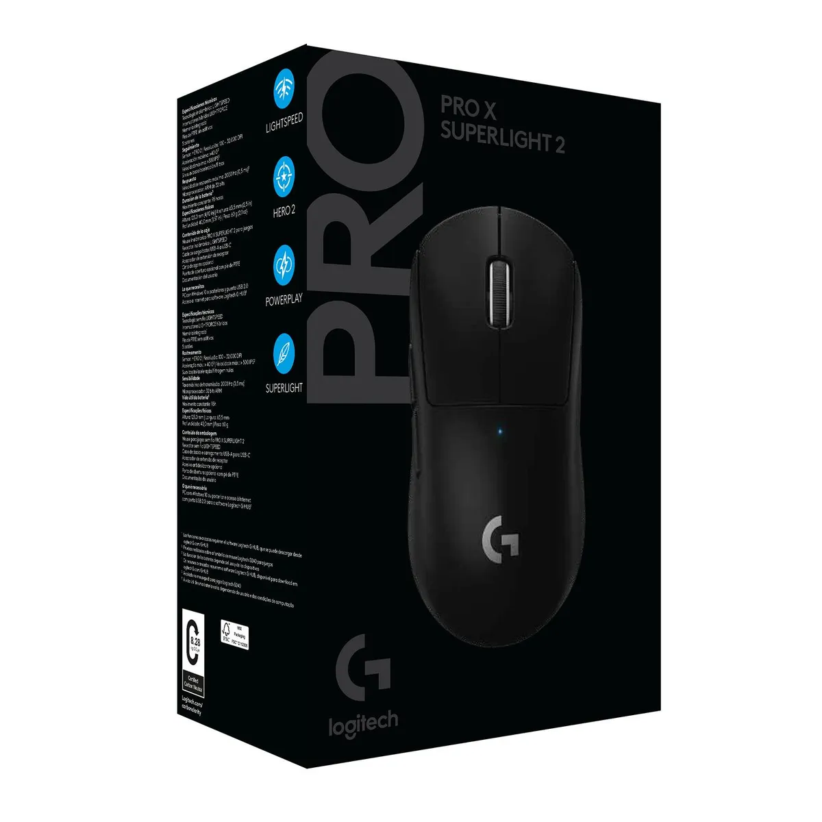 LOGITECH - Mouse Pro X Superlight 2 Lightspeed Negro