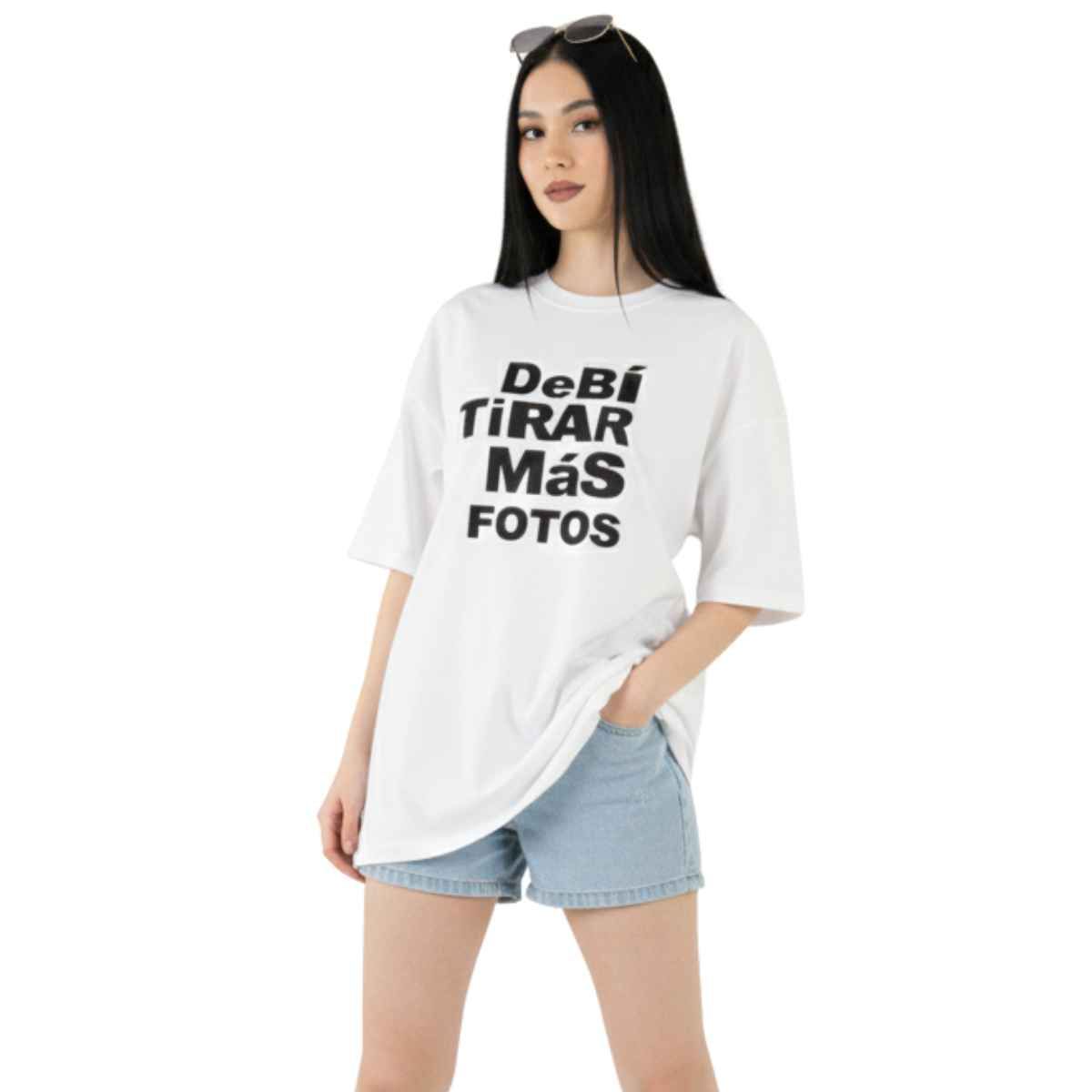 TRIPLE PLAY - Polera Oversize Dama 100% Algodón Debi tirar mas fotos