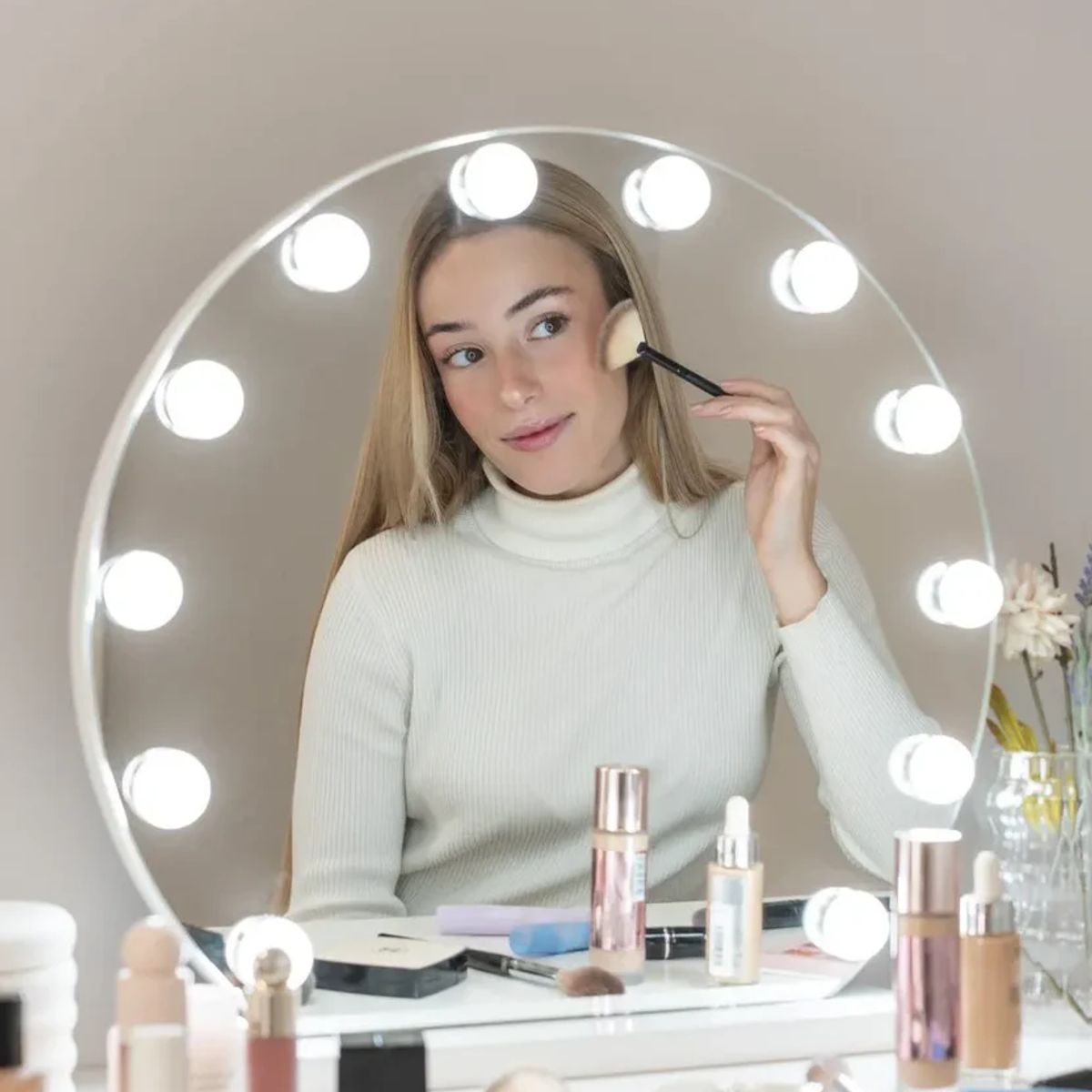 GENERICO - ESPEJO DE TOCADOR LUCES LED DECORATIVO