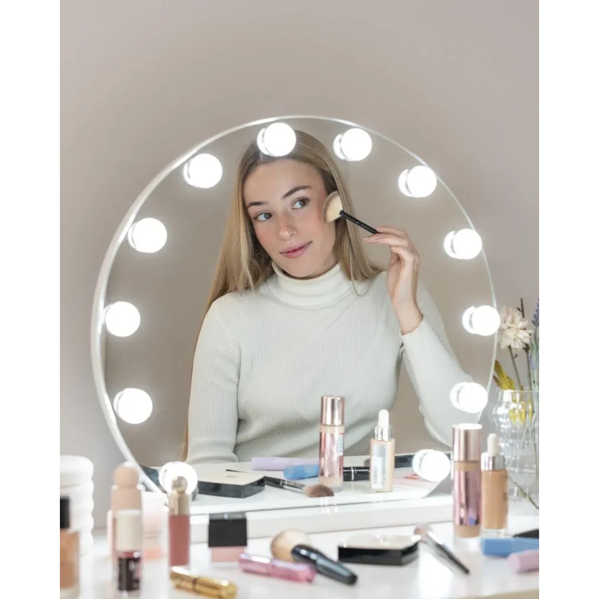 GENERICO - ESPEJO DE TOCADOR LUCES LED DECORATIVO