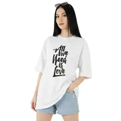 TRIPLE PLAY - Polera Oversize Dama 100% Algodón Canserbero
