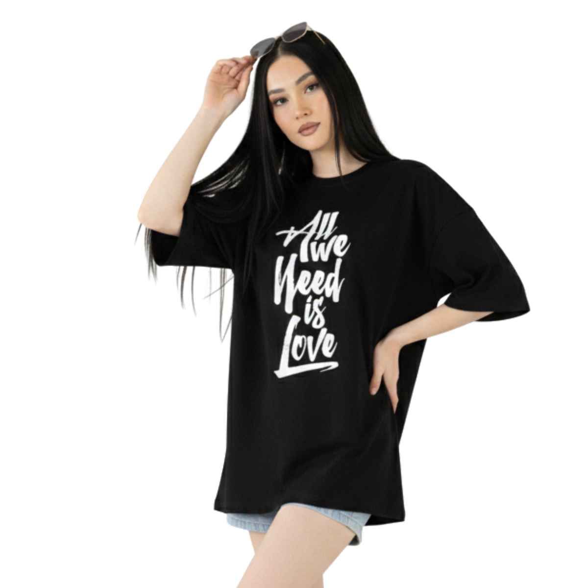 TRIPLE PLAY - Polera Oversize Dama 100% Algodón Canserbero