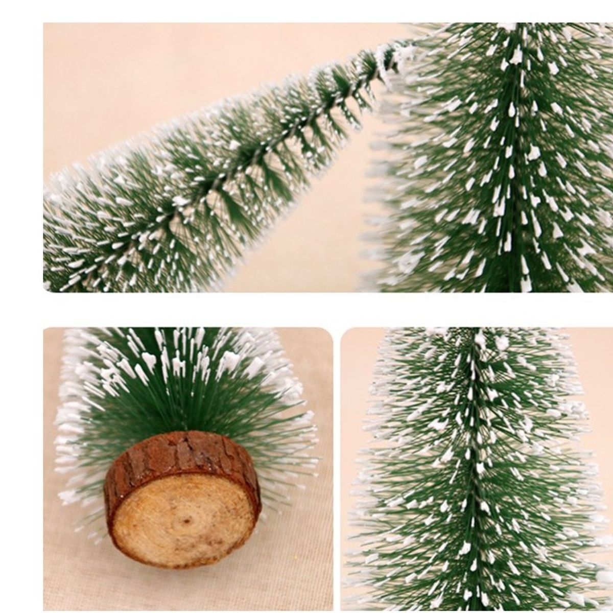THIS IS FELIZ NAVIDAD - Mini Arbol Navidad Pino Pequeño Con Base Madera 21cm