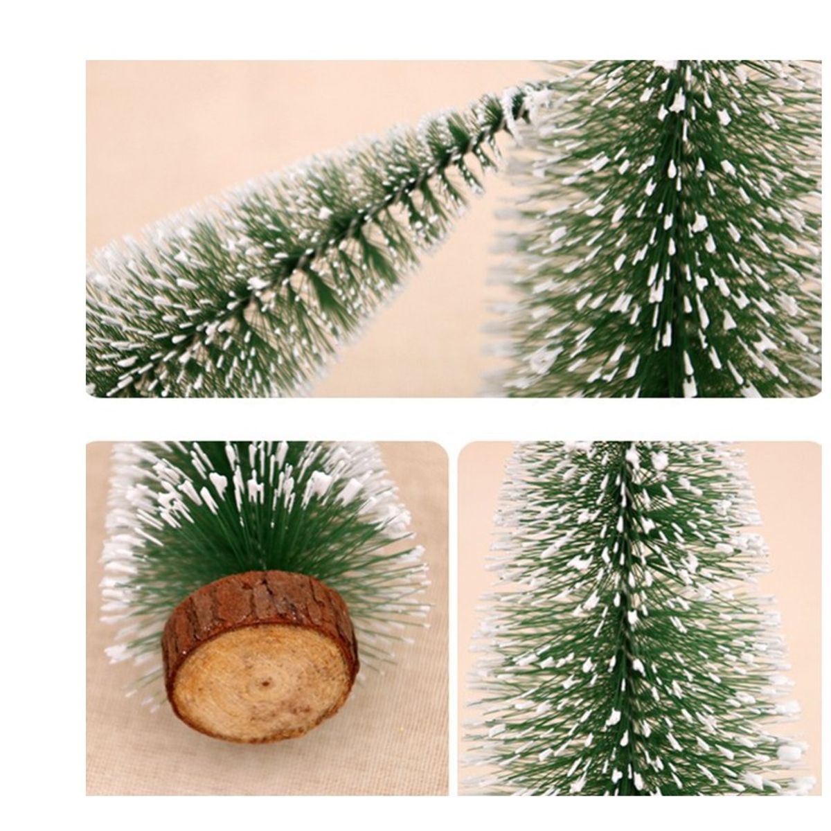 THIS IS FELIZ NAVIDAD - Mini Arbol Navidad Pino Pequeño Con Base Madera 21cm