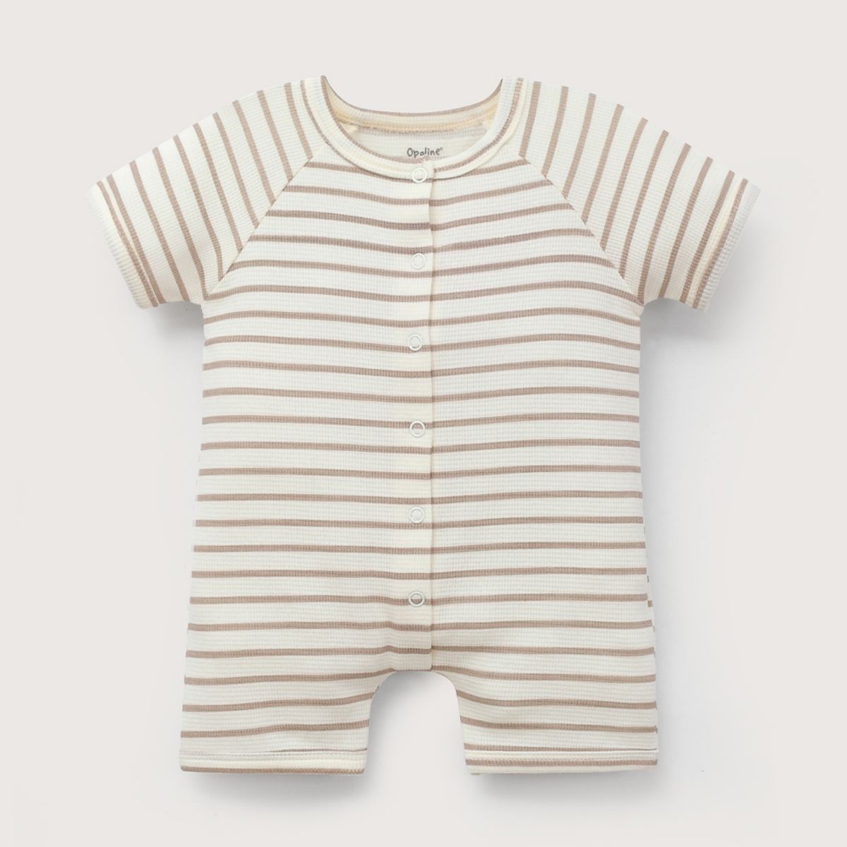 OPALINE - Bombacho waffle estampado beige de bebé niño