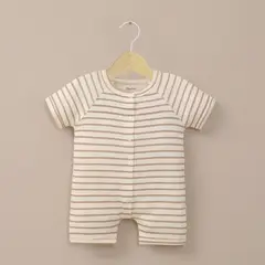 OPALINE - Bombacho waffle estampado beige de bebé niño