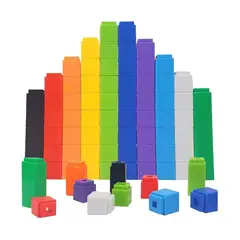 GENERICO - Cubos Conectores Para Matemática 100 unidades Método Singapur