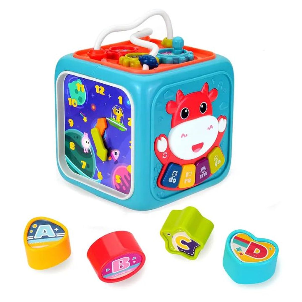 GENERICO - Cubo Multiactividades Para Bebés Con Luz Y Sonido Educativo