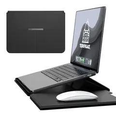 GENERICO - Funda Bolso Para Notebook Macbook Con Soporte Plegable 15" / 16" - Negro