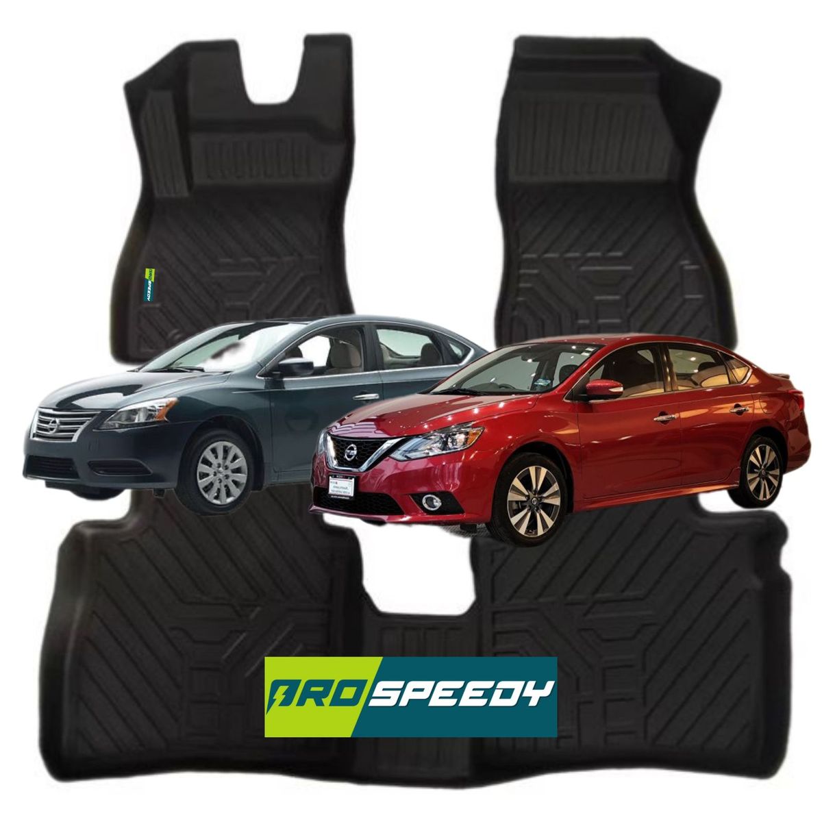 GENERICO - PISOS CALCE PERFECTO PROSPEEDY NISSAN SENTRA 2013-2019 3PIEZAS
