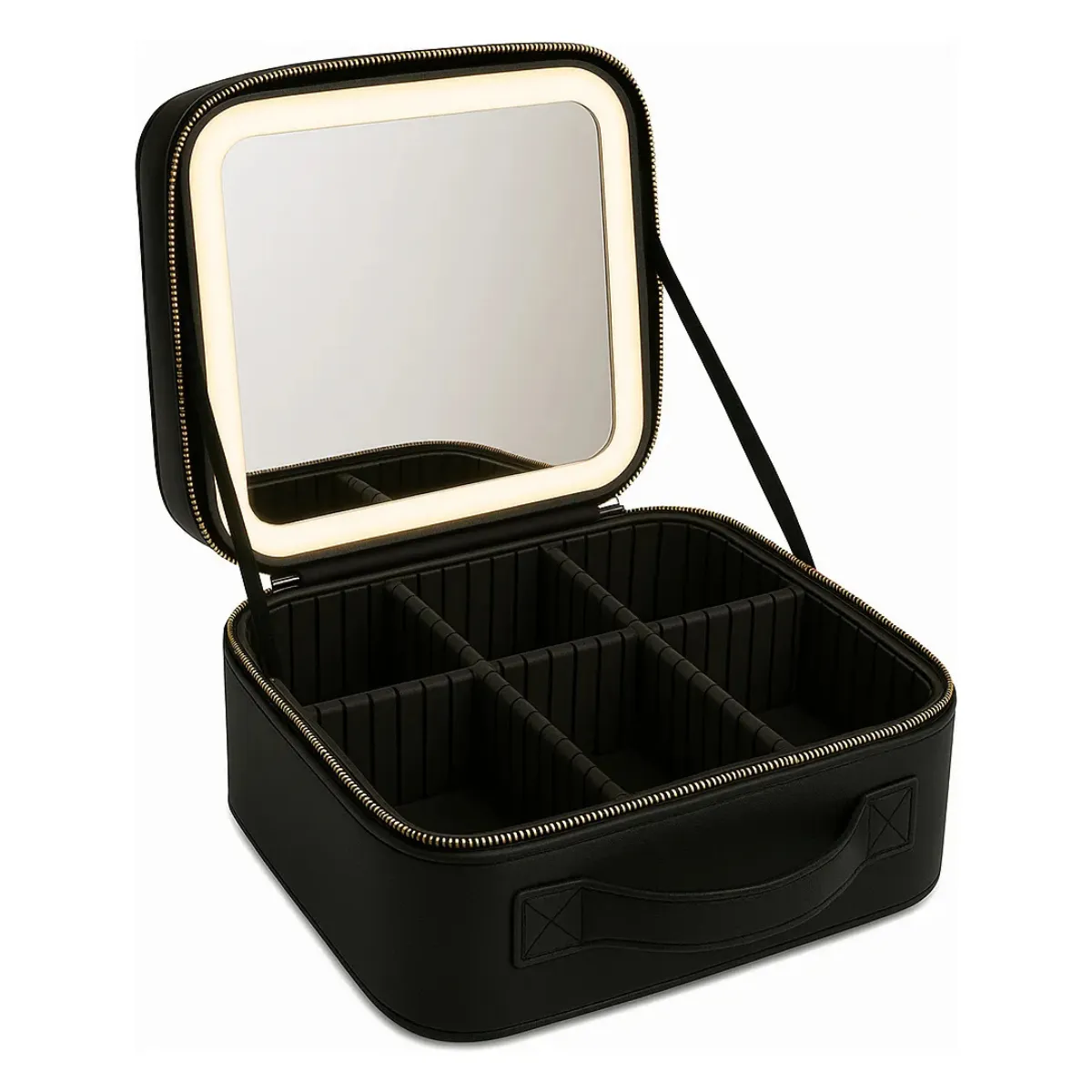 GENERICO - Estuche De Maquillaje Con Espejo Led Organizador Portatil