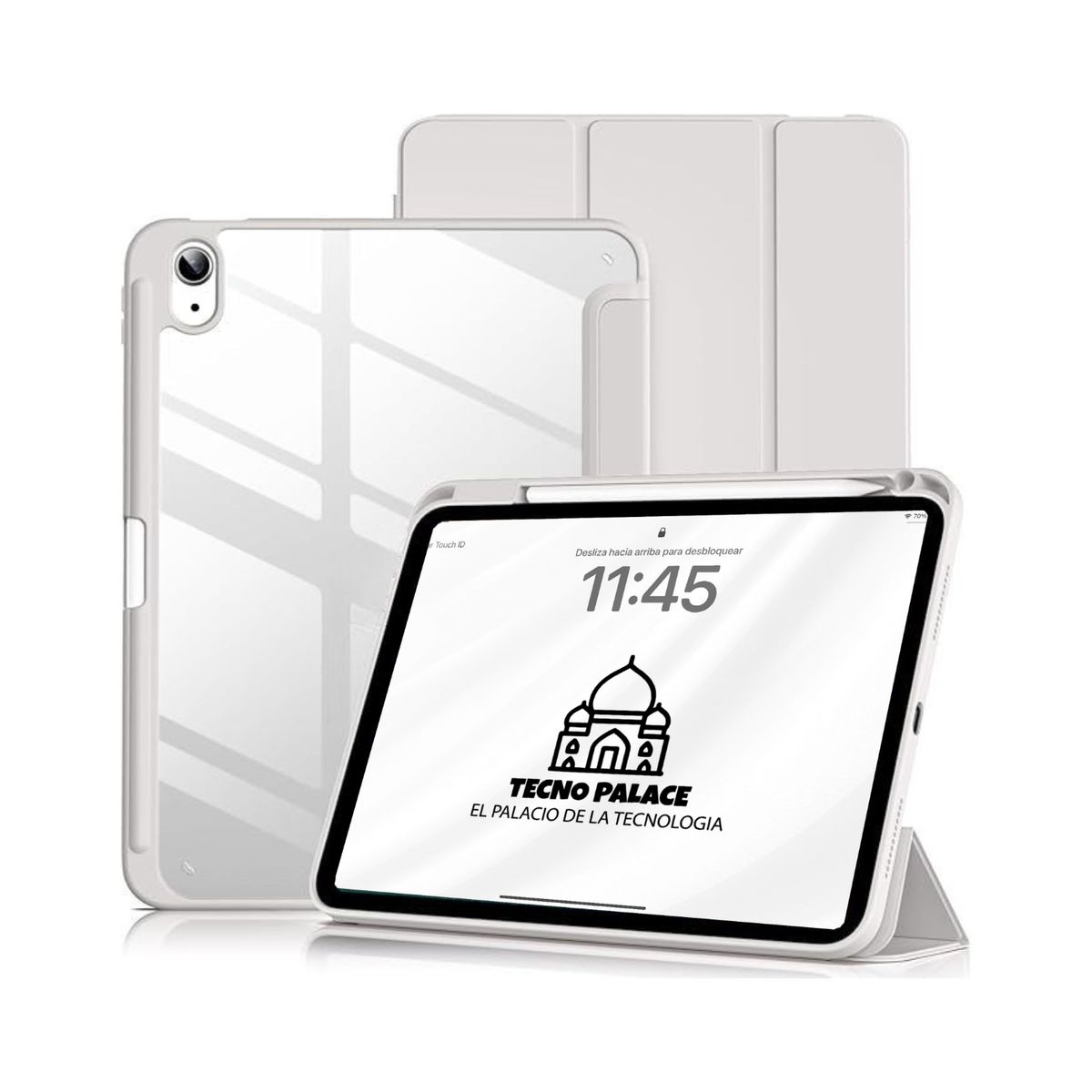 GENERICO - Funda Smart Cover Clear Para iPad 10.2 ( 7 / 8 / 9 Gen ) - Gris