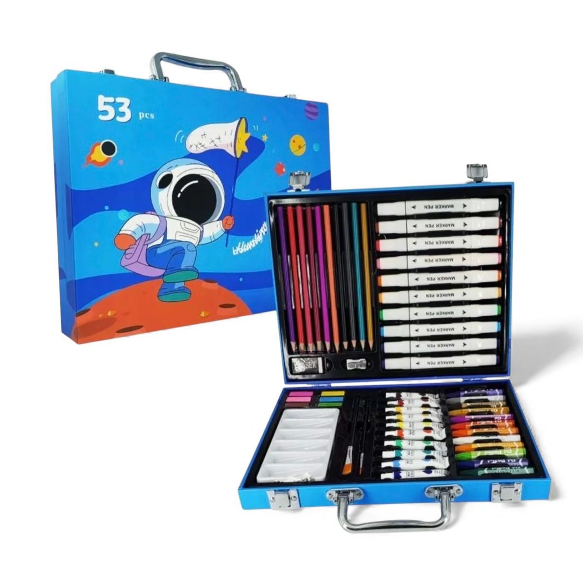 GENERICO - Maleta De Arte Set Pintura Lápices Dibujos Para Niños 53pcs