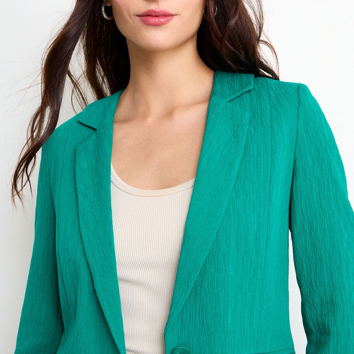 IO - Blazer Liso Mujer Verde Oliva Io