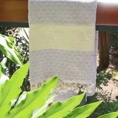 TURKUAZ - Toalla Turca de Algodón Egeo Lila 1 m x 1,80 m