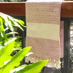 TURKUAZ - Toalla Turca de Algodón Egeo Rosada 1 m x 1,80 m