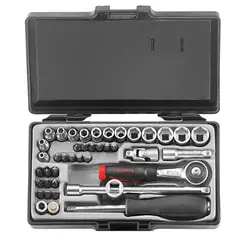 FORCE - Juego de Dados 1/4” 42 Piezas – 2421 – Profesional y Compacto