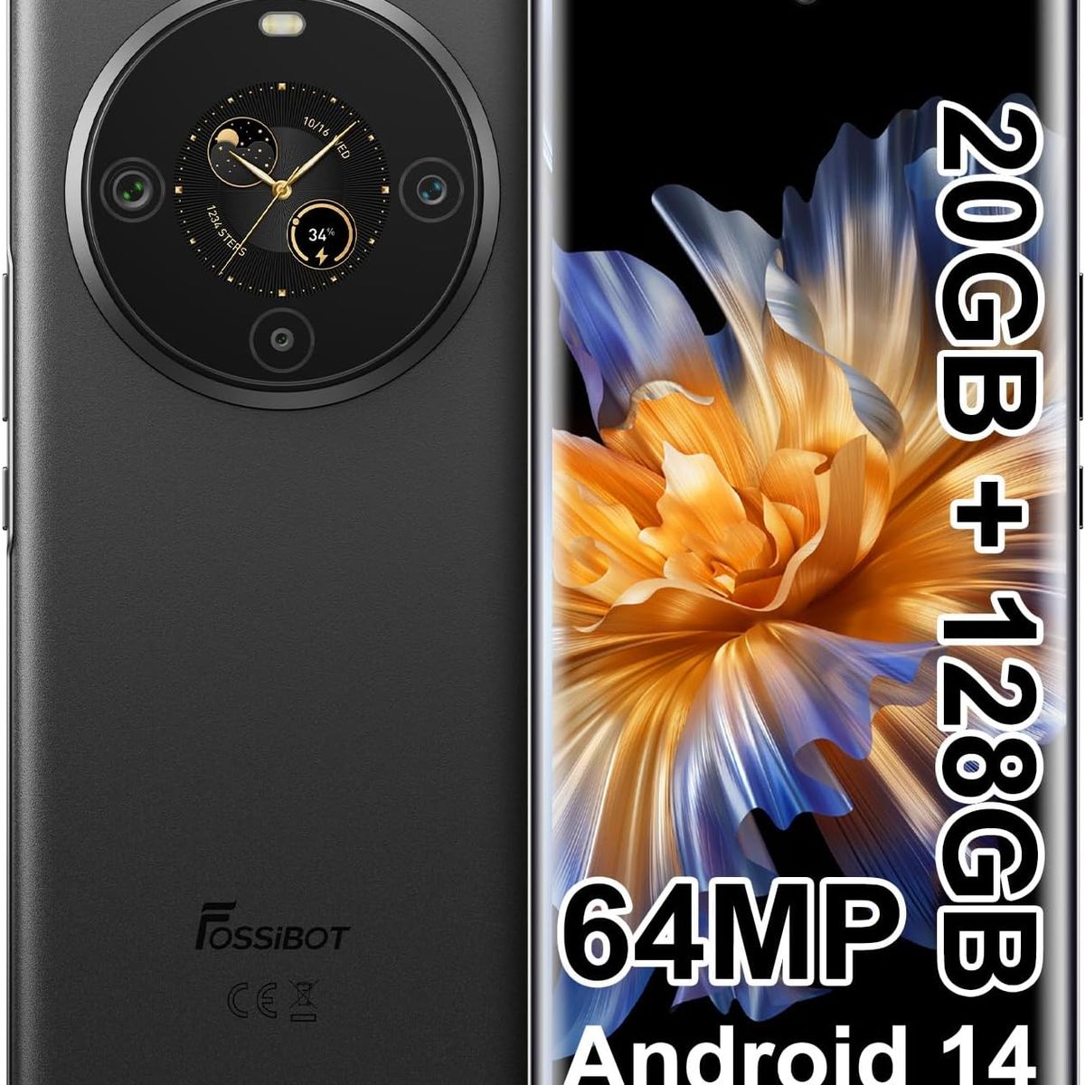 FOSSIBOT - FOSSiBOT S3 Pro Celular 20GB+128GB Doble SIM-black