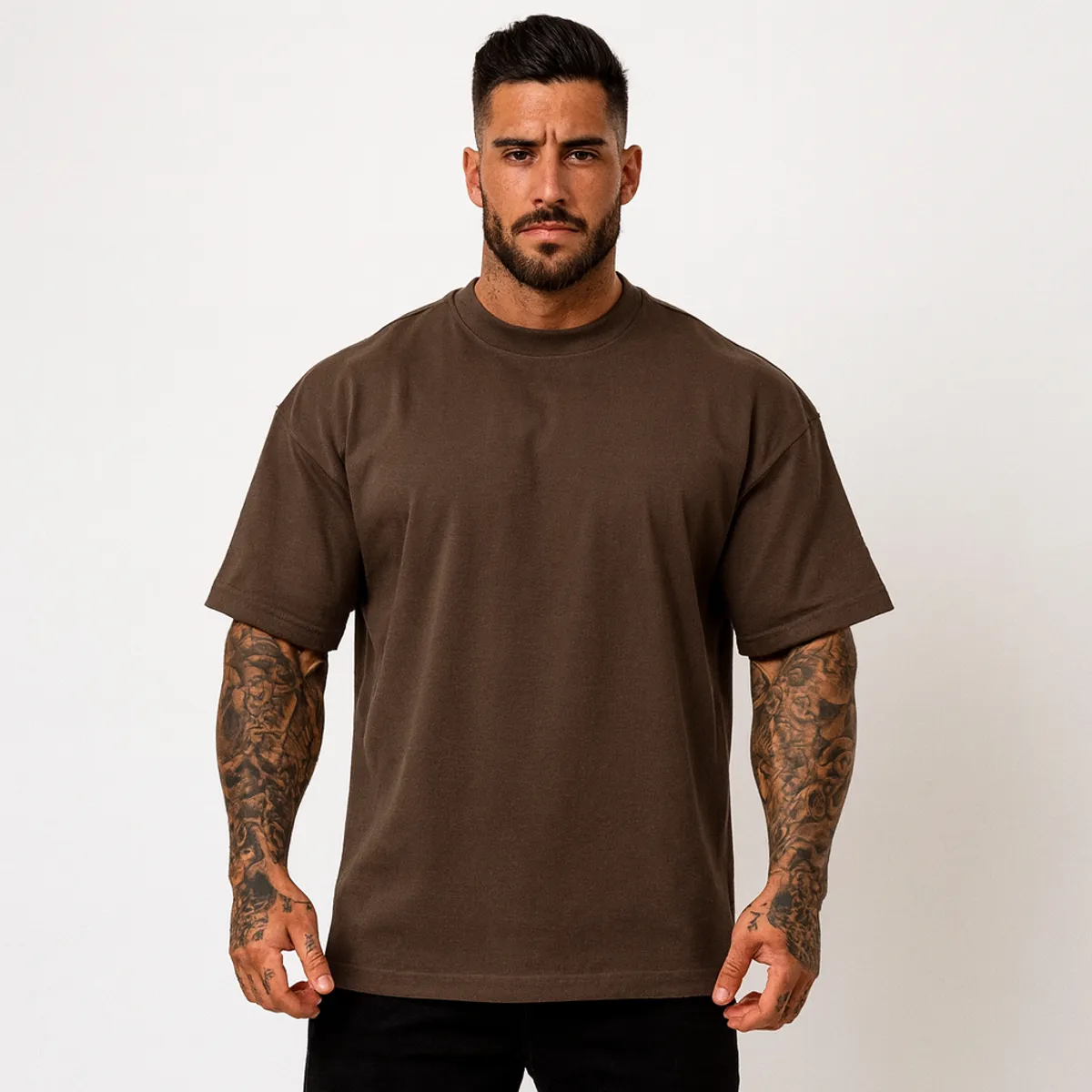 CREA PRINT - Polera Cuello Redondo Oversize 280g Streetwear 100% Algodón