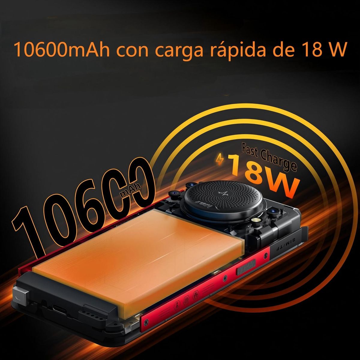 FOSSIBOT - FOSSiBOT F101P Celular 7GB+64GB 10600mAh-black