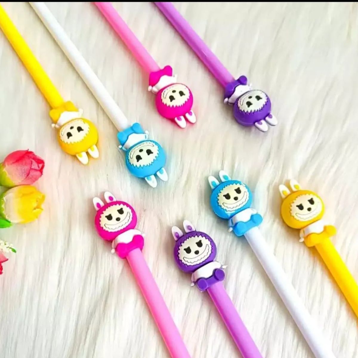 GENERICO - Set de 12 Lápices Gel Bubu papeleria Kawaii