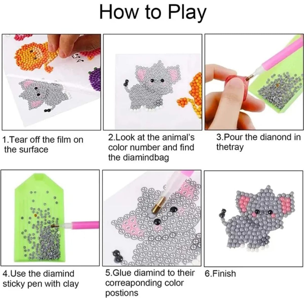 GENERICO - Set de Sticker Pintura de Diamante Diamond Painting