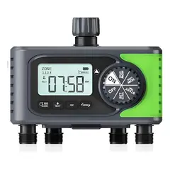 QUICK - Programador Riego Automatico 4 Zonas Con Pantalla Digital