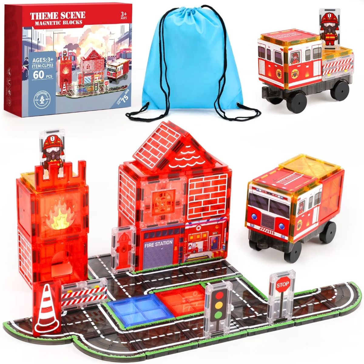 GENERICO - Bloques Magneticos Construccion Juguetes Didacticos Ninos Figura Geometrica Ninas Iman Bebe Infantil