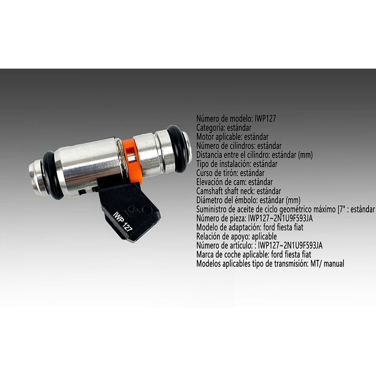 GENERAL - Para Ford Fiesta Fiat Injector Inyector De Combustible