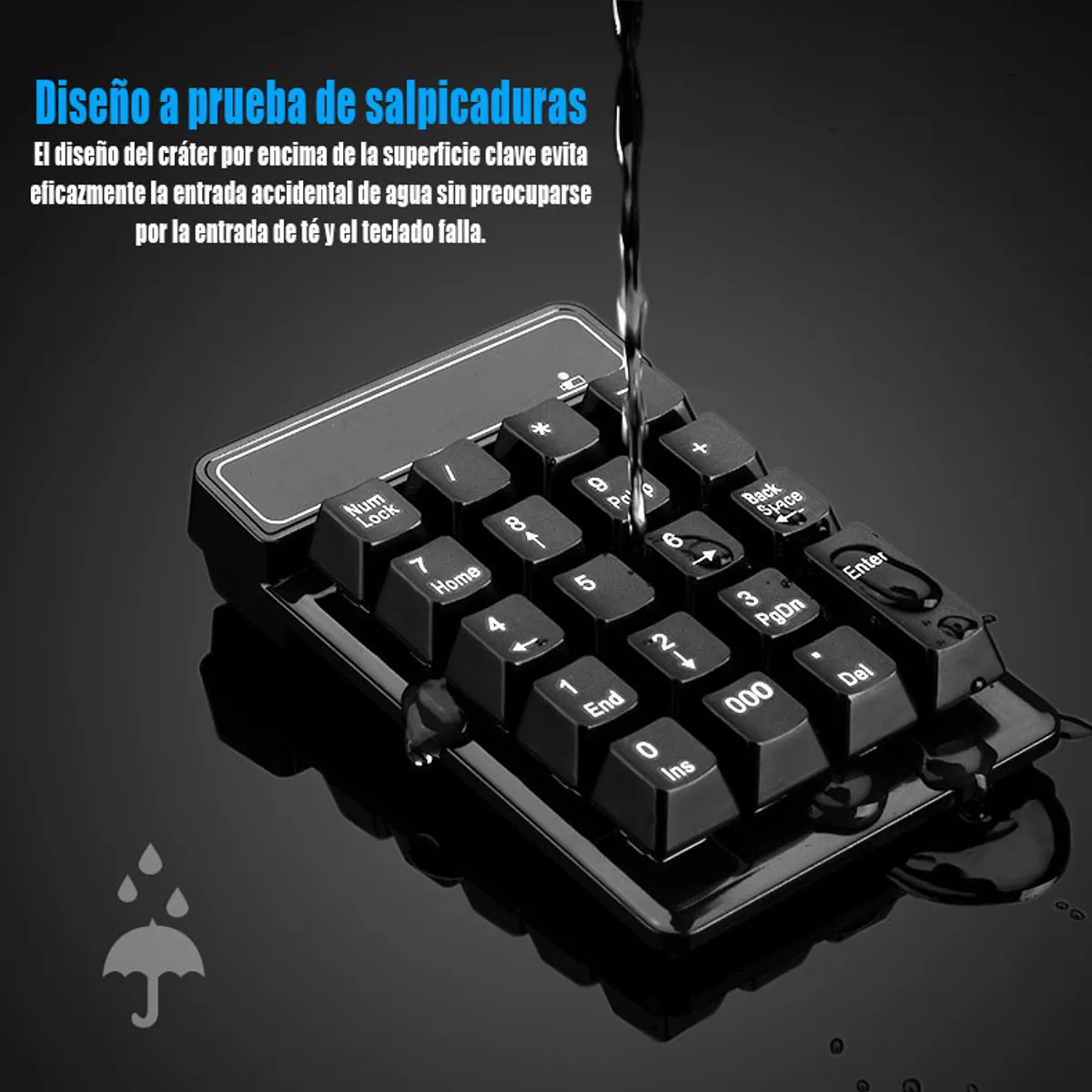 GENERAL - Contabilidad Bancaria Mini Teclado Portátil Con Cable Negro