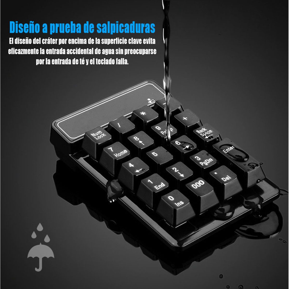 GENERAL - Contabilidad Bancaria Mini Teclado Portátil Con Cable Negro