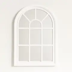 COLETTE - Espejo Tipo Ventana Estilo Farmhouse Blanco