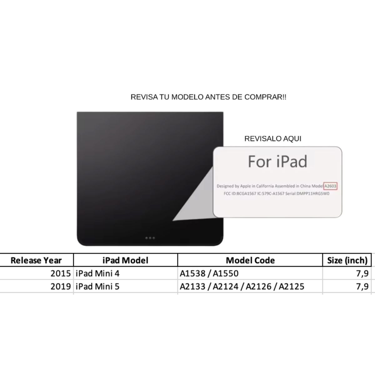 TECNOPALACE - Funda Smart Cover Clear Para iPad Mini 4 / 5 - Azul Oscuro